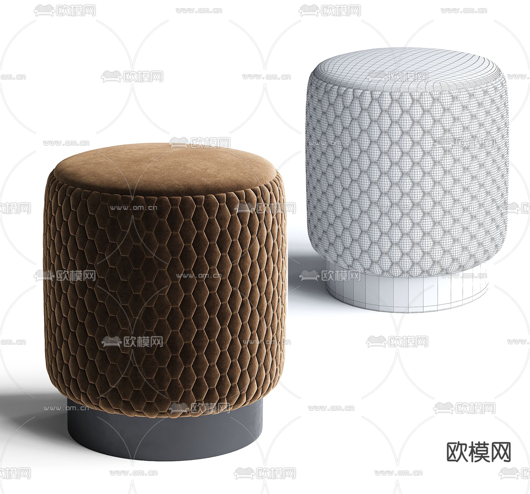 Pertica凳子 圆凳 沙发凳3d模型下载（渲染图2）