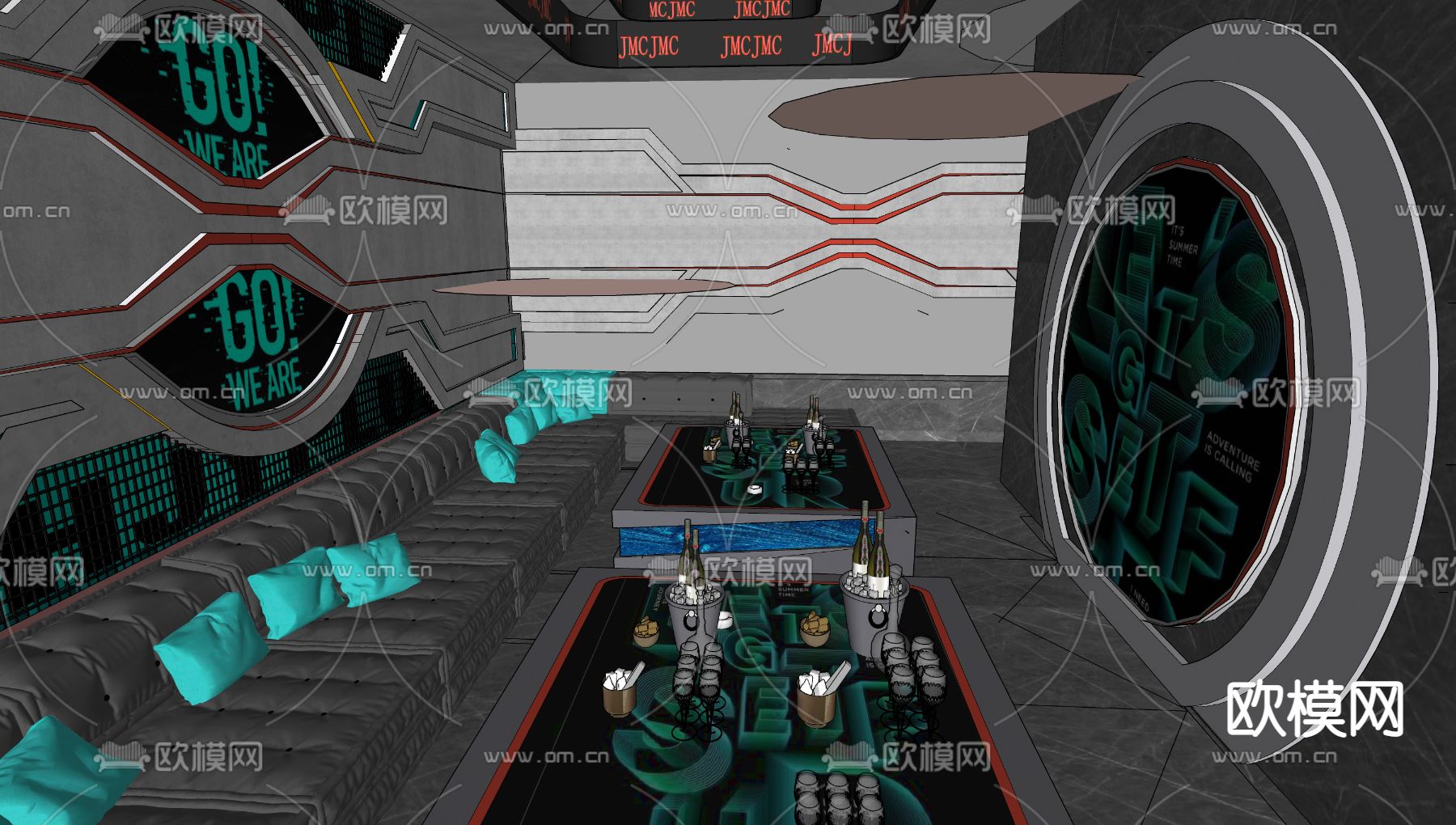 ktv 包房 包间 包厢su模型下载（渲染图2）