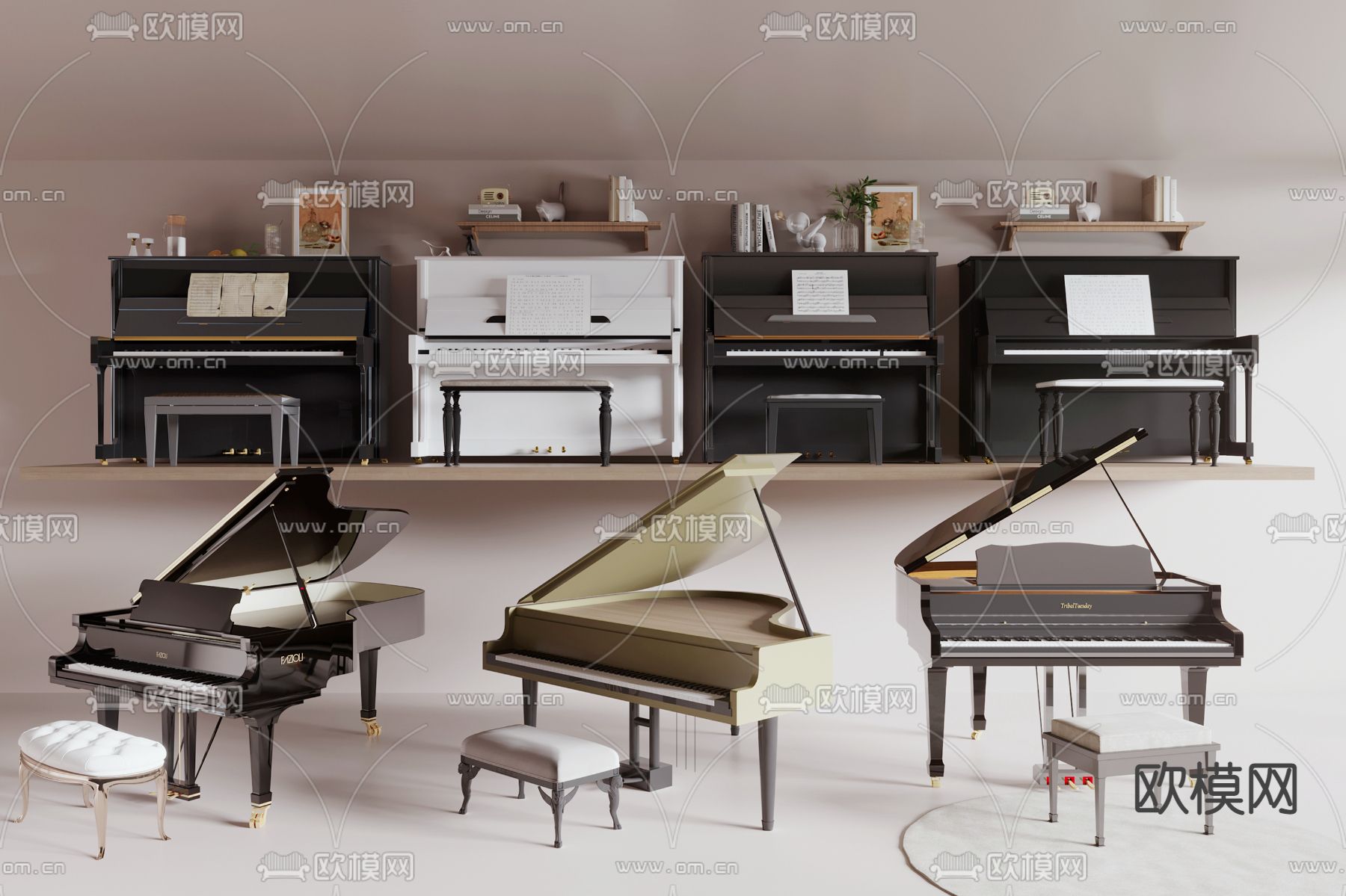 钢琴3d模型下载