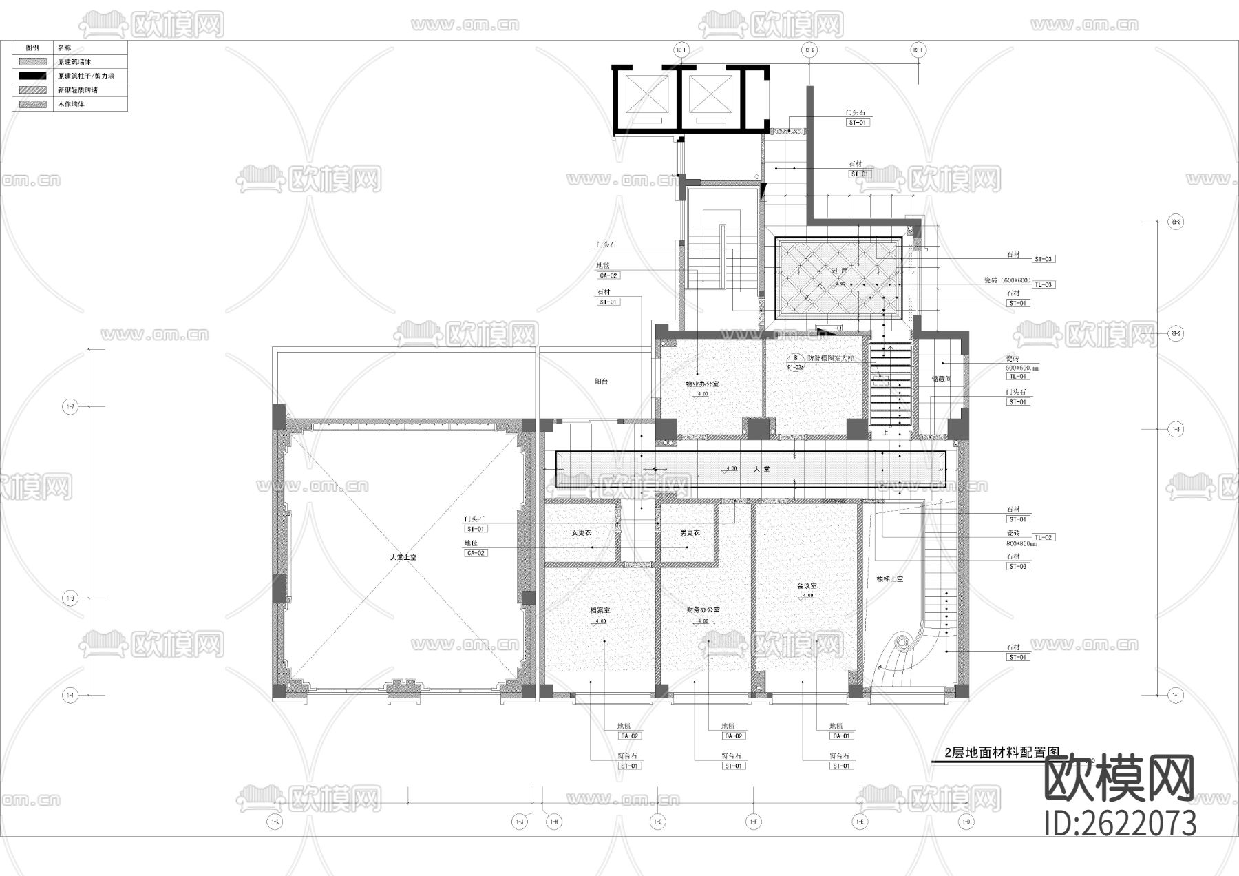 精致社区公馆cad施工图下载（渲染图4）