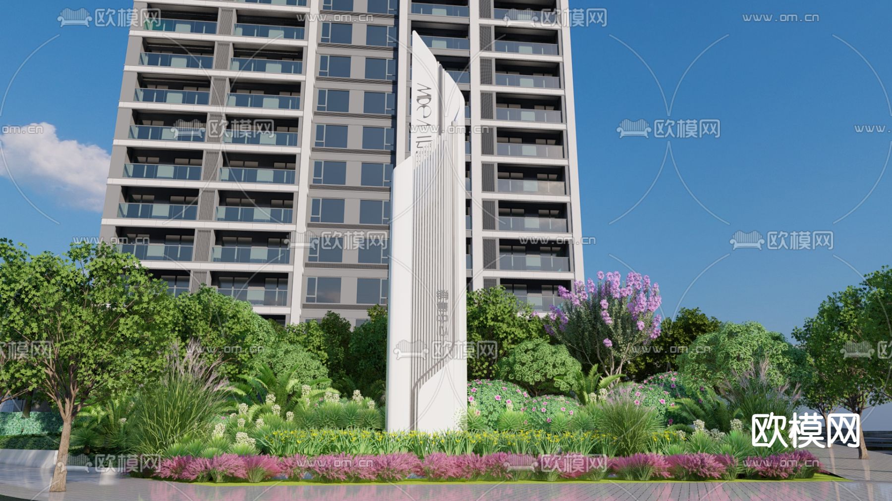 售楼处指示牌 标识牌 导视牌su模型