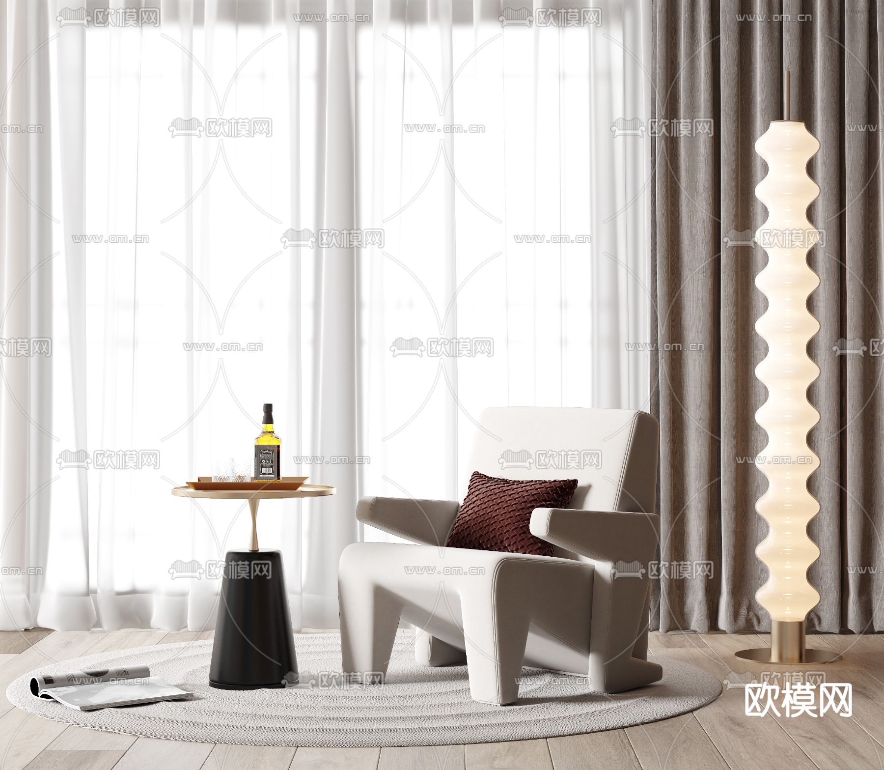 现代椅子 休闲椅3d模型下载