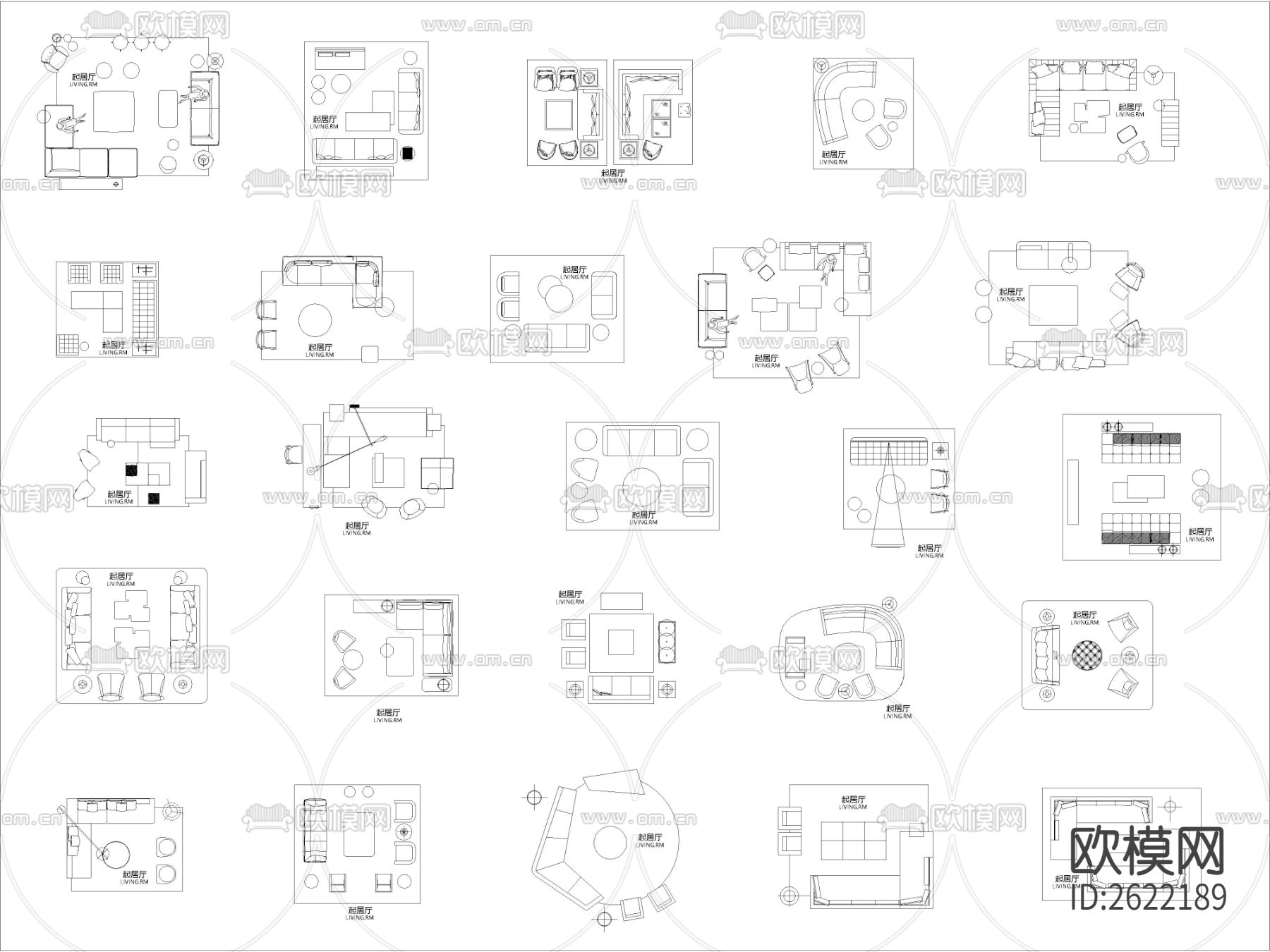 超实用网红家具组合cad图库下载（渲染图8）