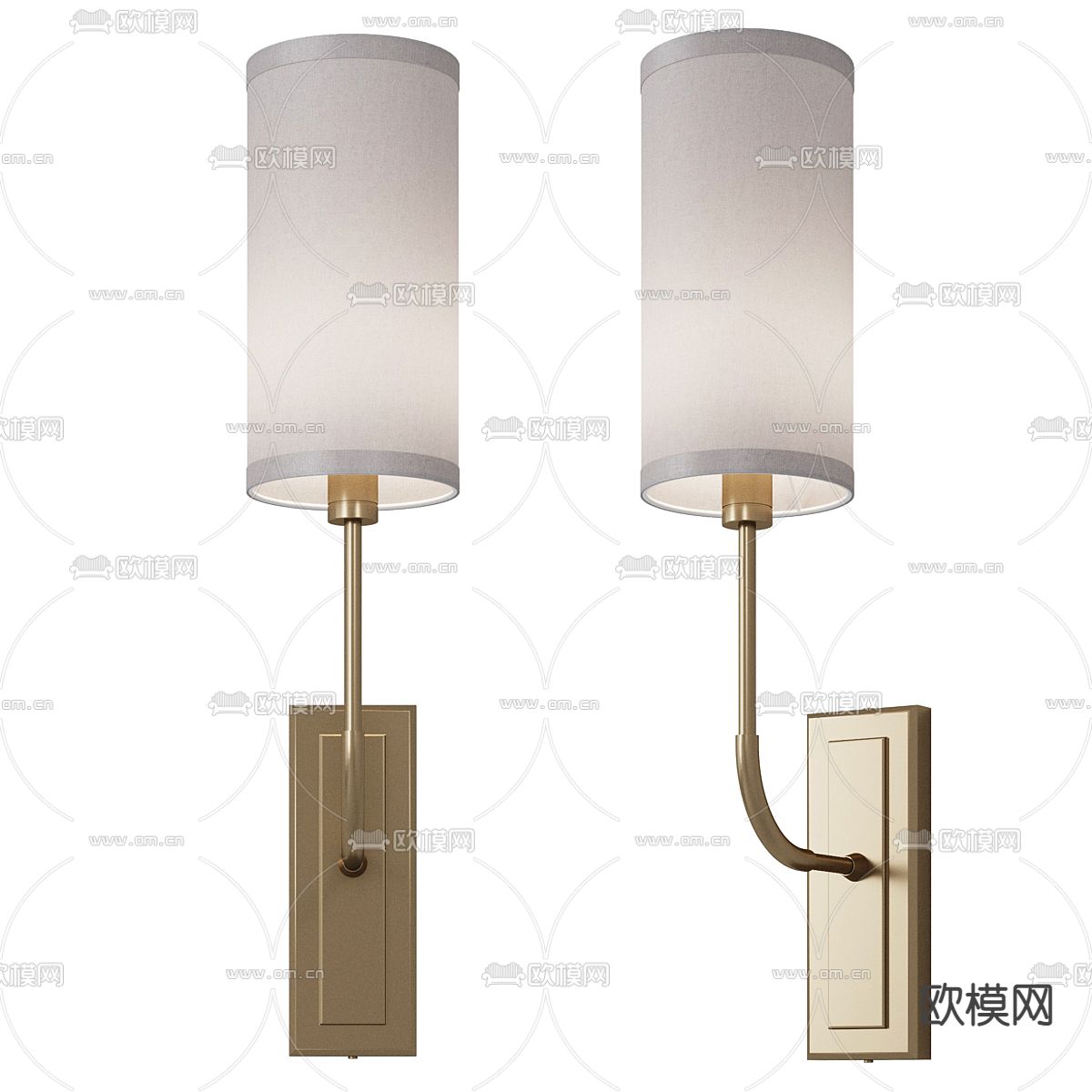 简欧壁灯su模型下载（渲染图1）