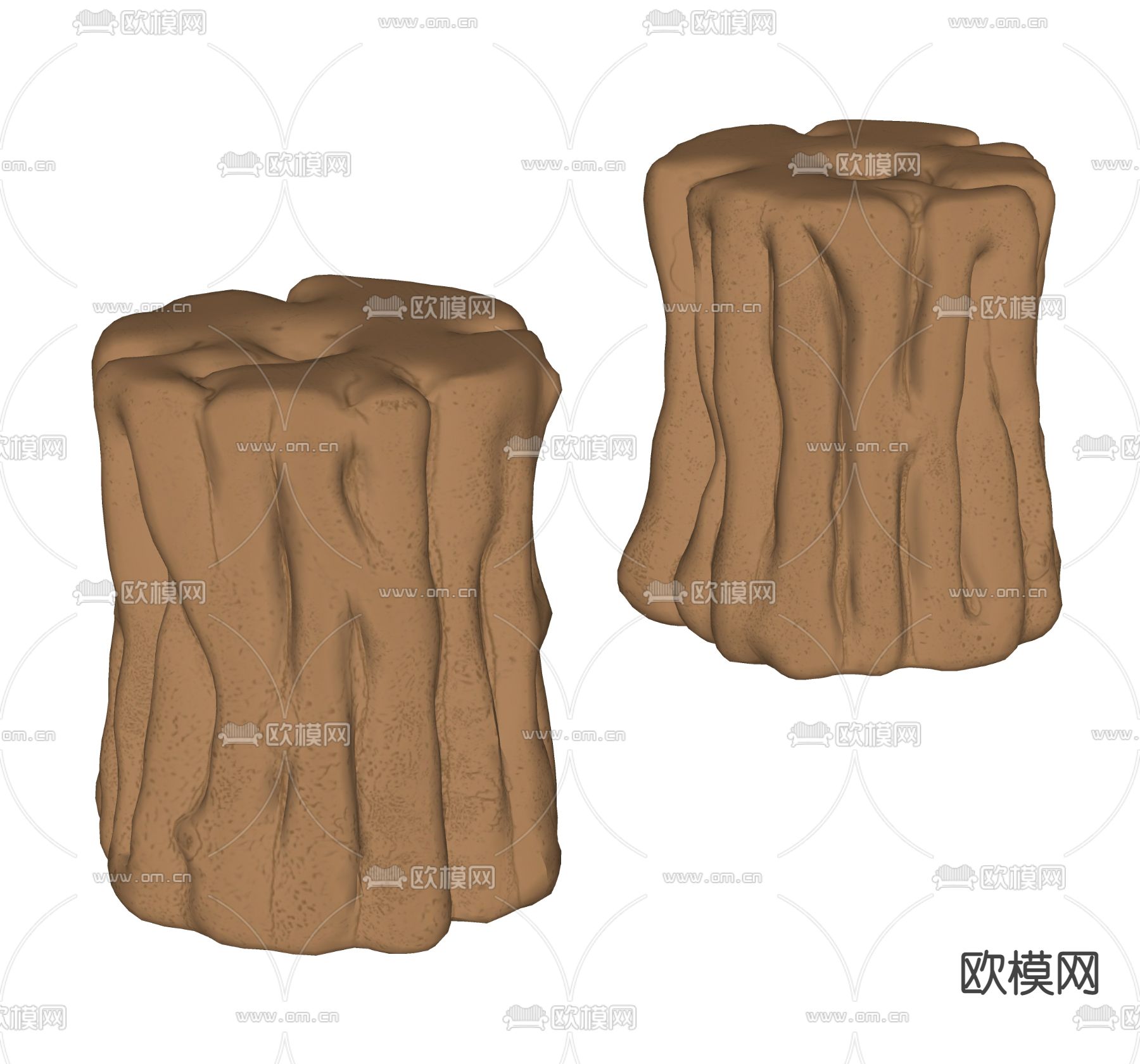 金属矮凳 凳子su模型下载（渲染图2）