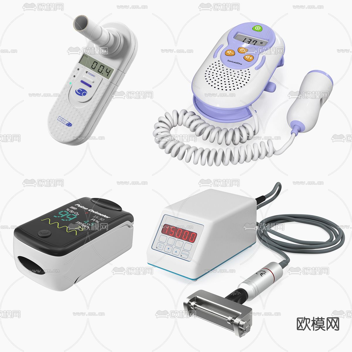 医疗设备 血氧仪 监测仪3d模型
