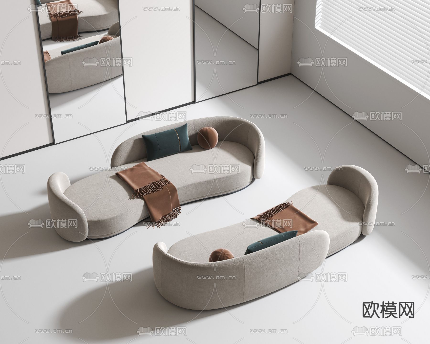 异形沙发 软体沙发3d模型下载