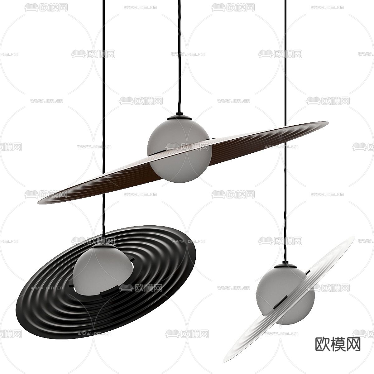 FLOS 飞碟吊灯3d模型下载（渲染图1）