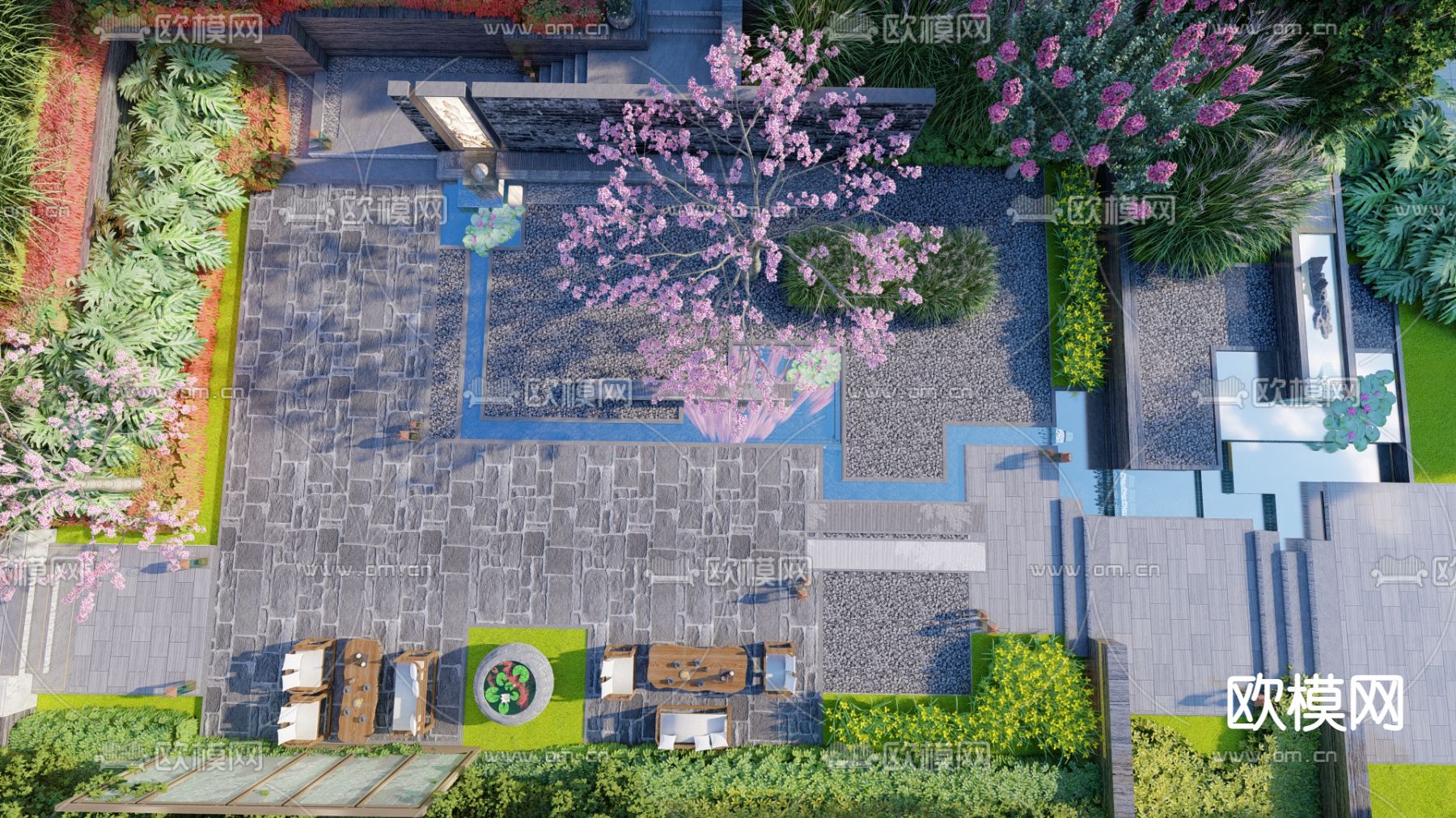 住宅景观 庭院花园su模型