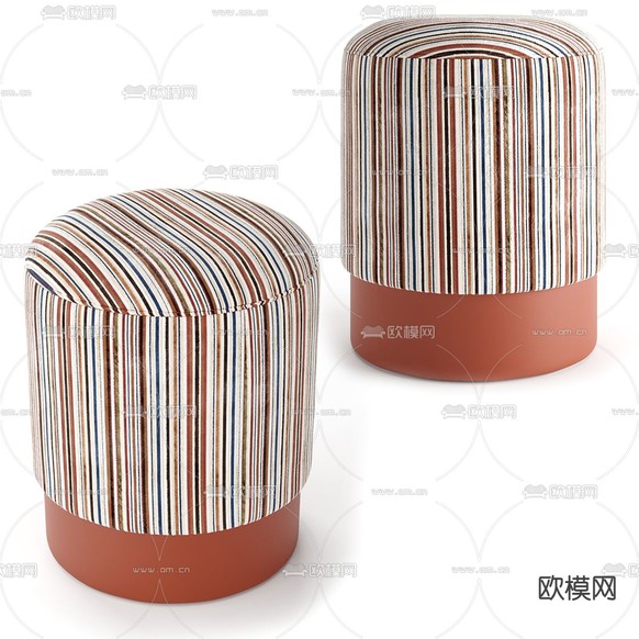凳子 圆凳3d模型下载(渲染图1)