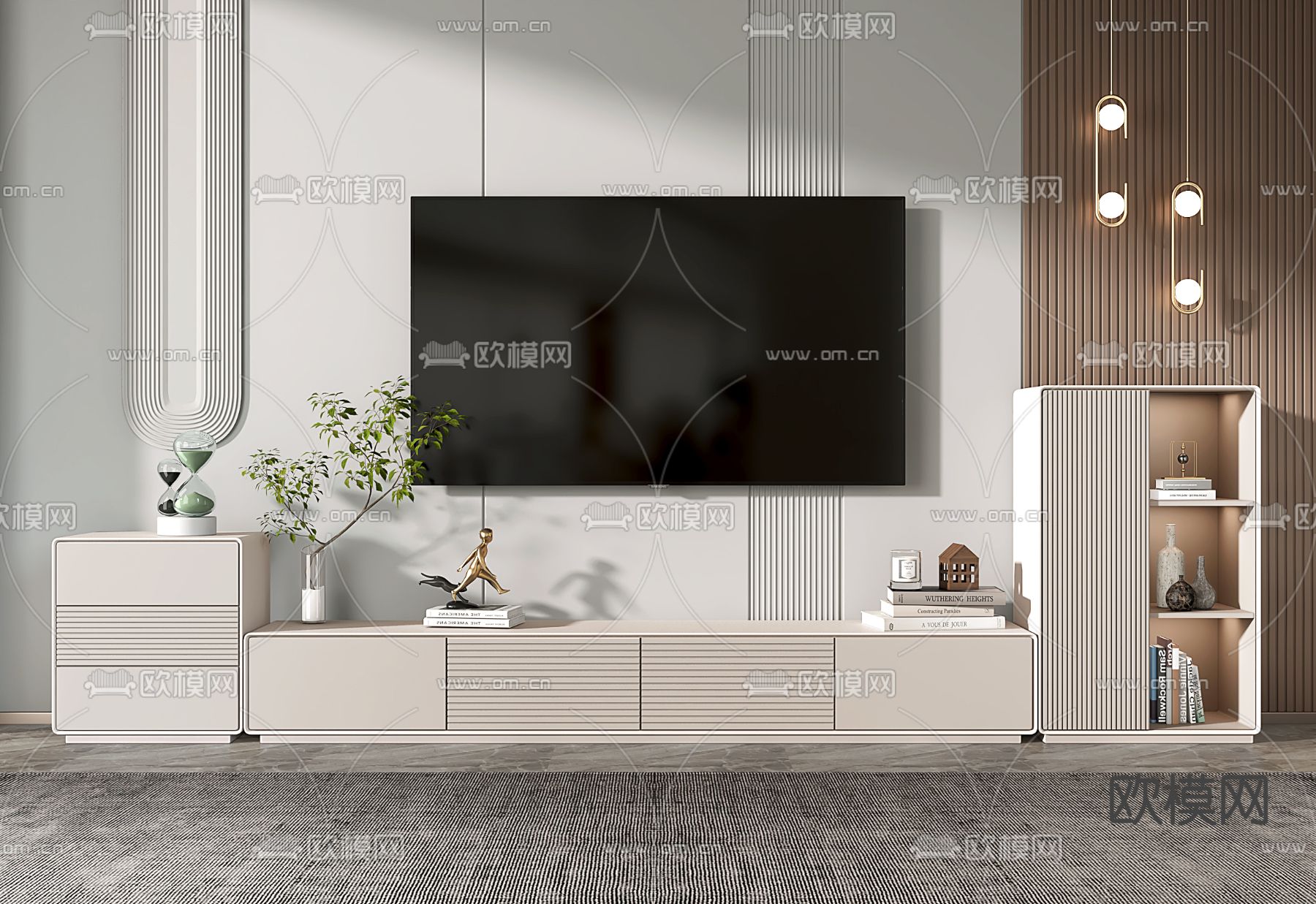 现代电视柜su模型下载_ID14071148_sketchup模型下载-欧模网