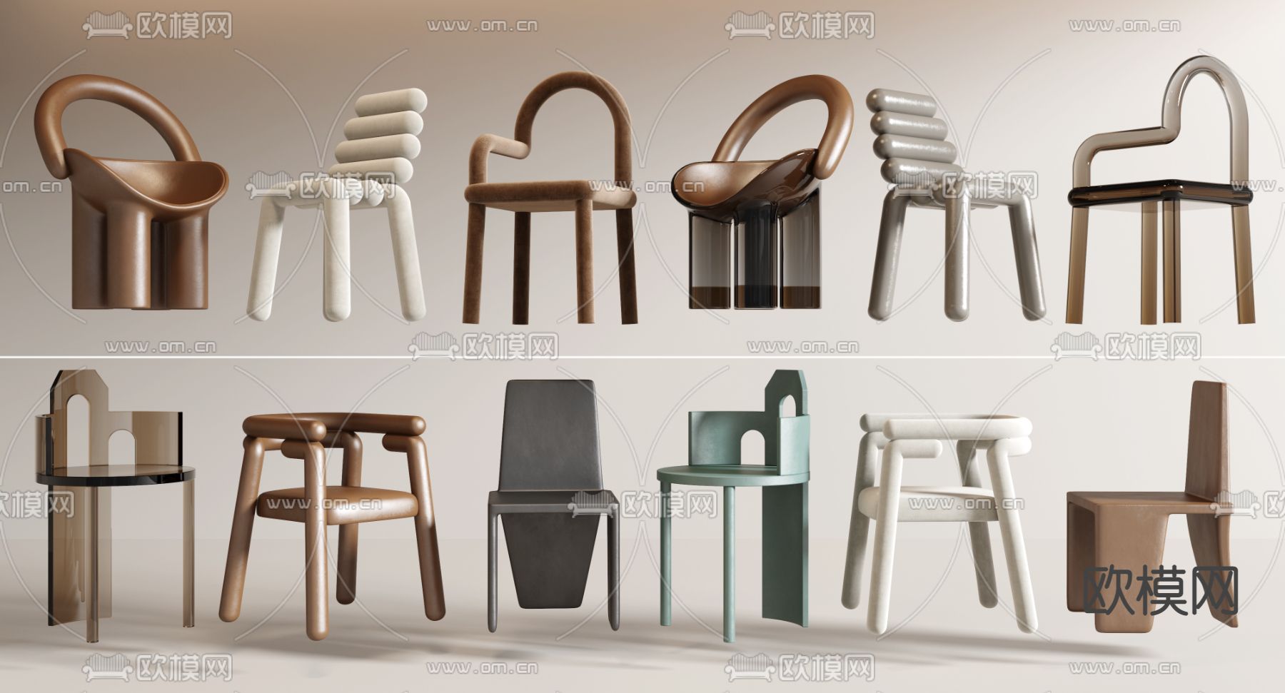 Poliform 椅子 餐椅d模型下载