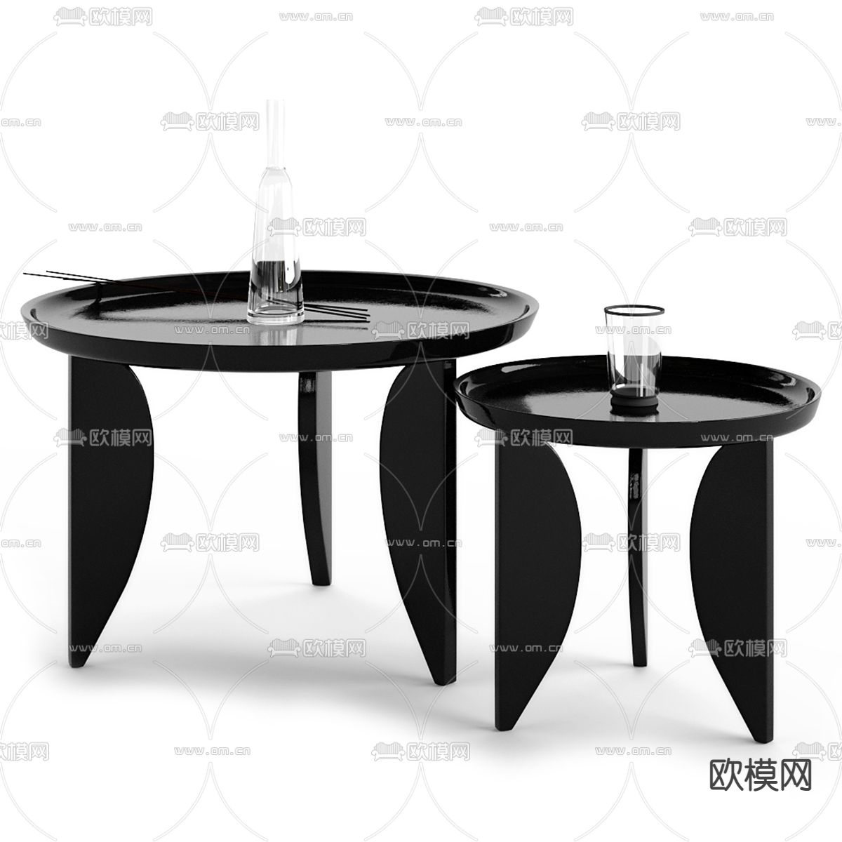 子母茶几3d模型下载