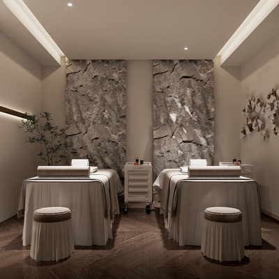  SPA护理房 美容院su模型 