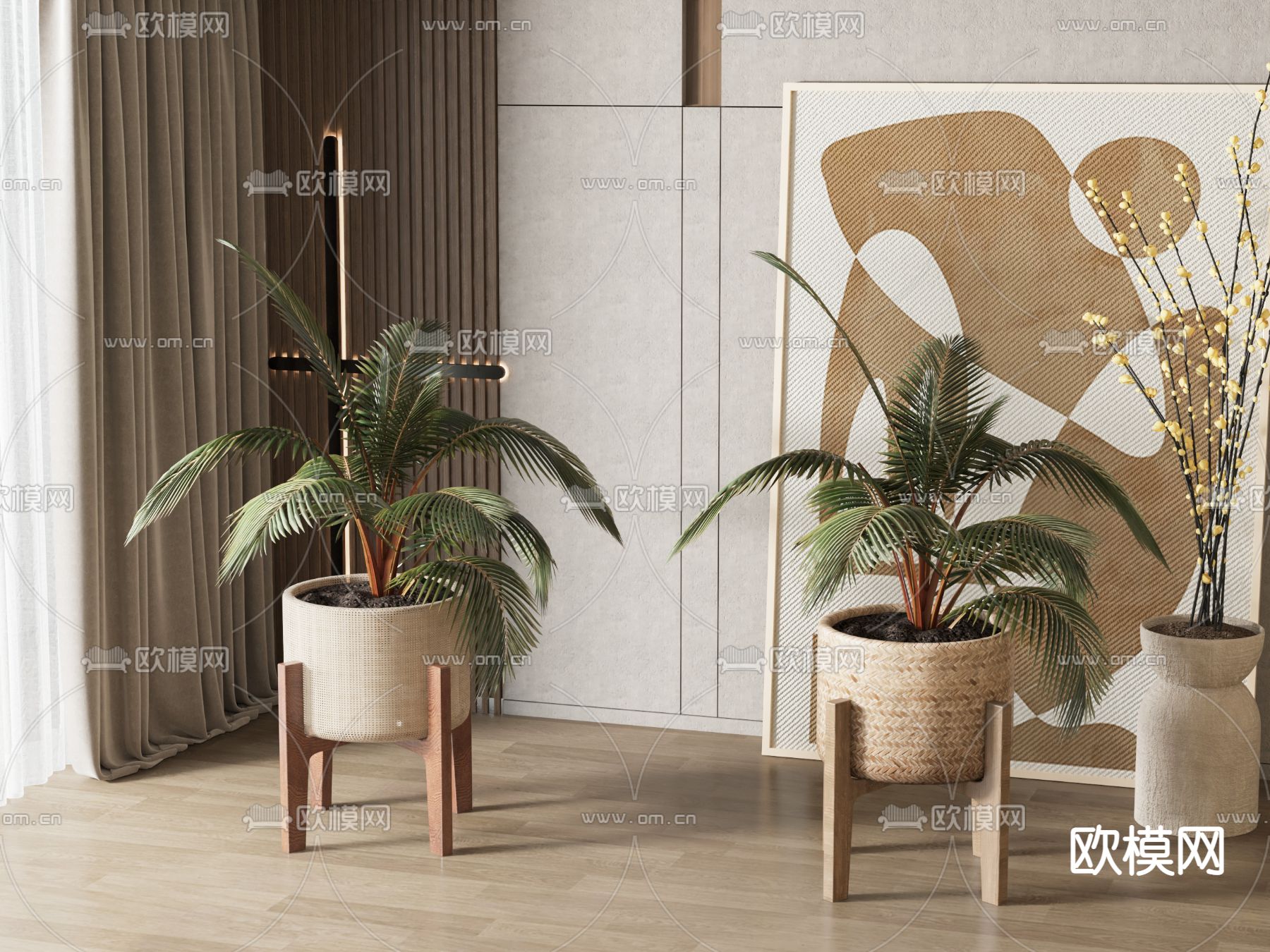 盆栽 盆景3d模型下载