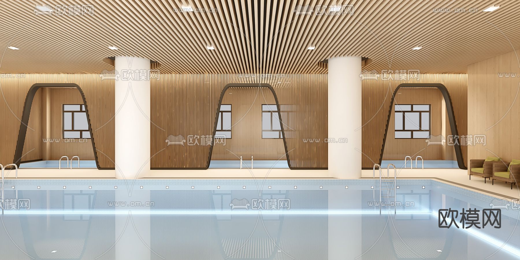 儿童游泳池3d模型下载（渲染图2）