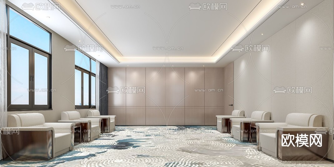 贵宾接待室3d模型下载_ID14074755_3dmax免费模型-欧模网