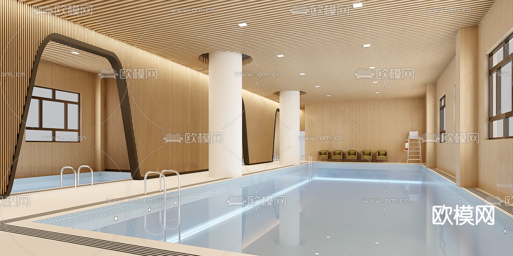 儿童游泳池3d模型下载（渲染图1）