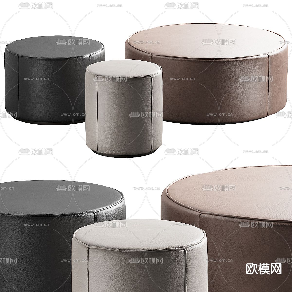 pertica  凳子 沙发凳  换衣凳3d模型下载（渲染图3）