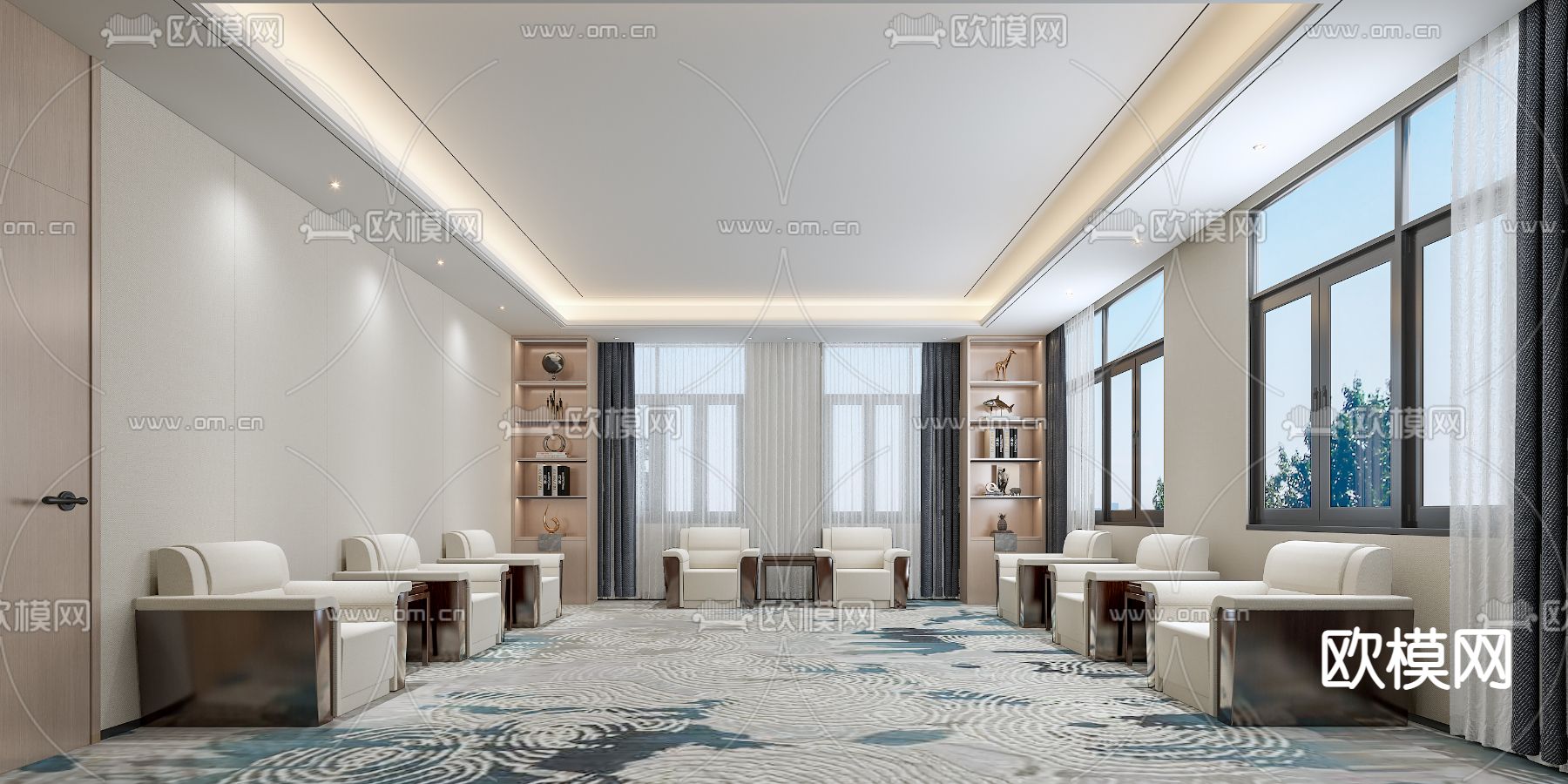 贵宾接待室3d模型下载_ID14074755_3dmax免费模型-欧模网