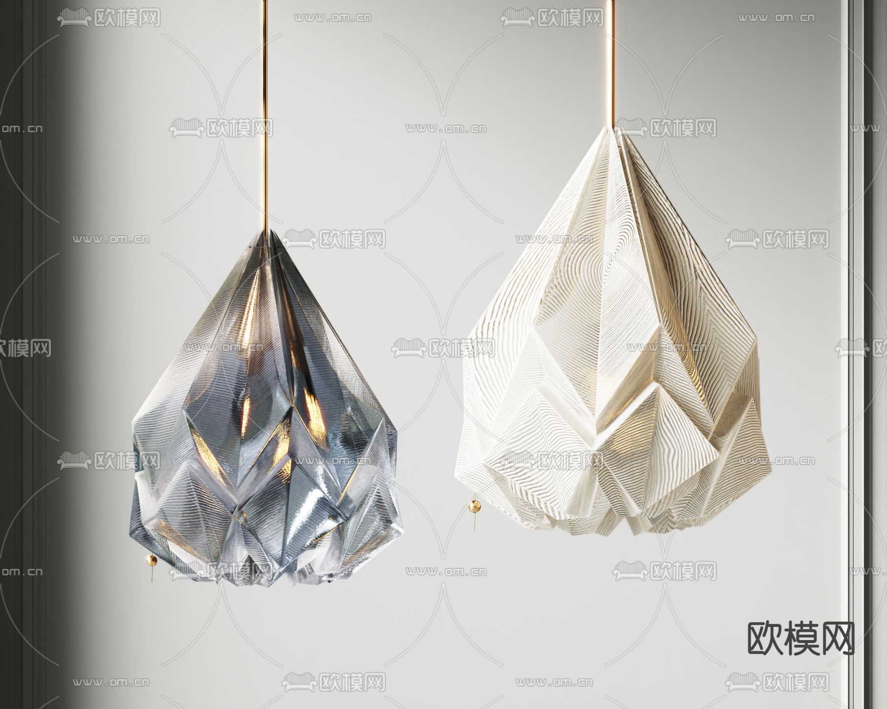 轻奢吊灯 餐厅灯su模型下载（渲染图1）
