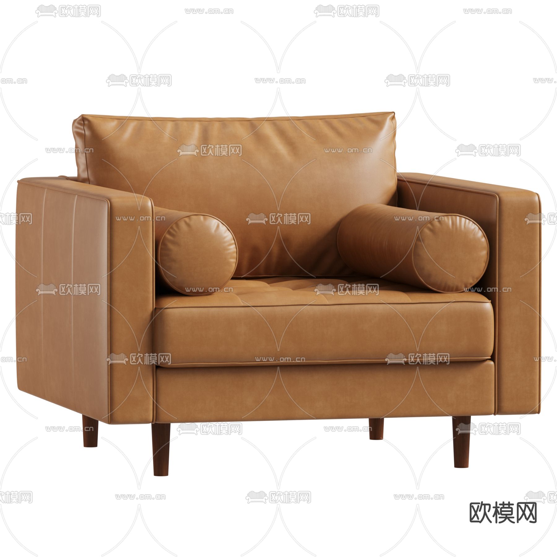 单人沙发 休闲沙发3d模型下载（渲染图3）