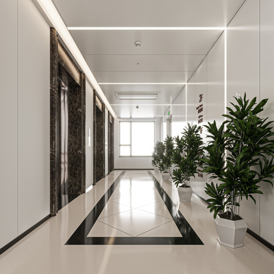  电梯间 过道su模型 