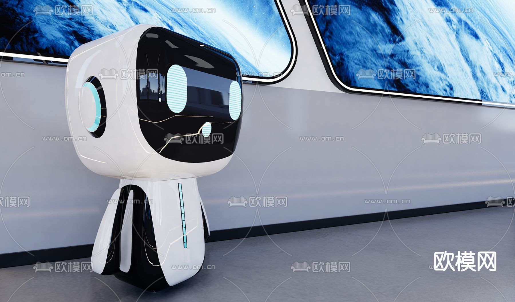 现代科技展厅su模型下载（渲染图4）