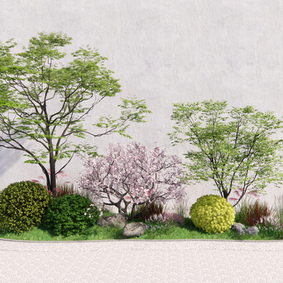  灌木丛 植物堆su模型 