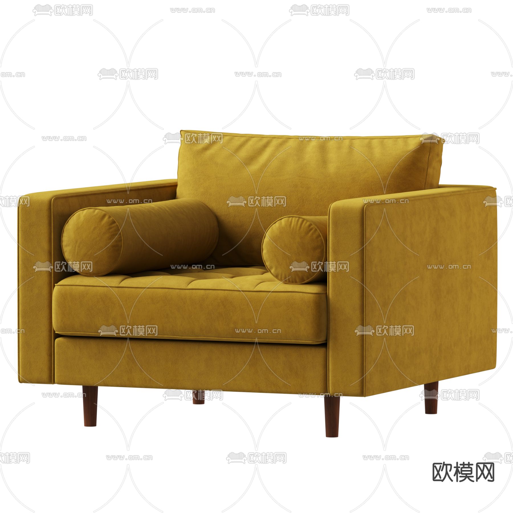 单人沙发 休闲沙发3d模型下载（渲染图4）