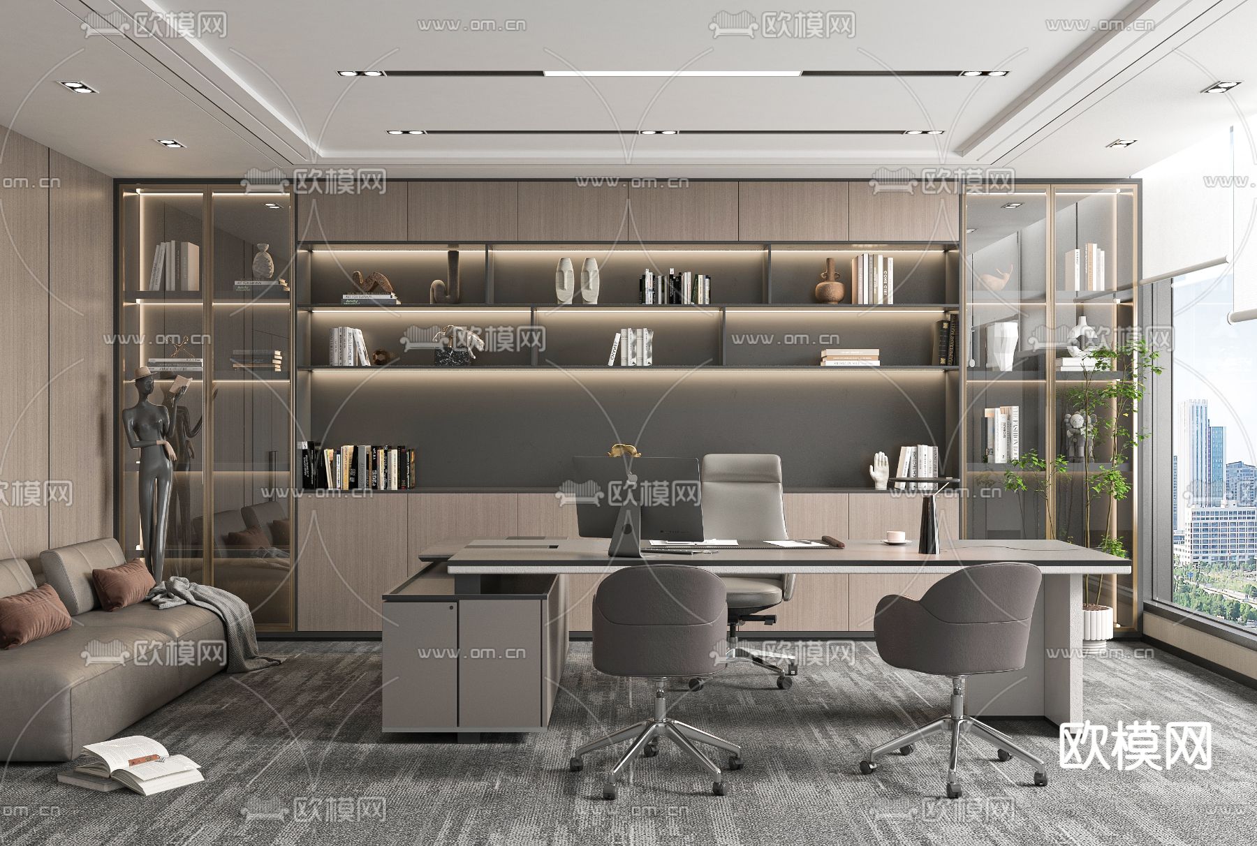 总经理室 董事长室3d模型下载