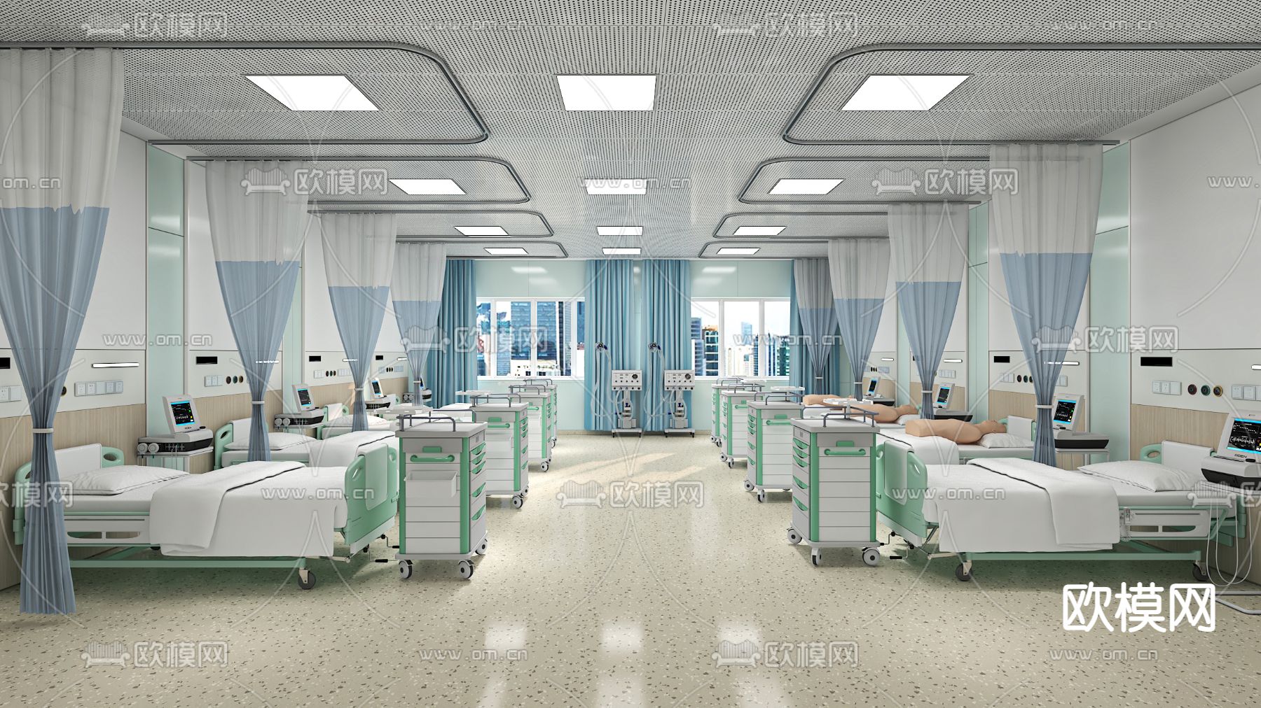 医院 病房3d模型下载