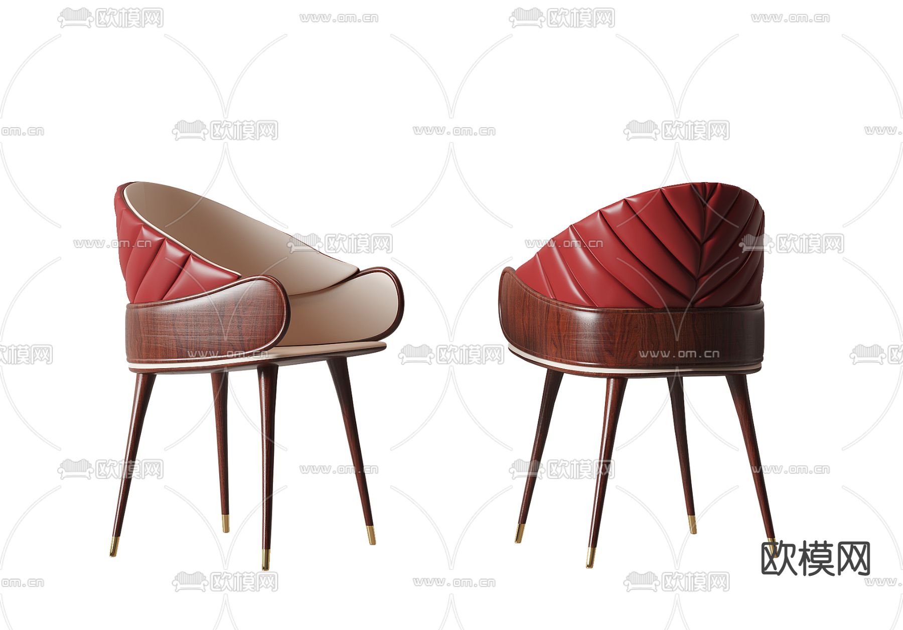 新中式椅子 餐椅su模型下载（渲染图1）