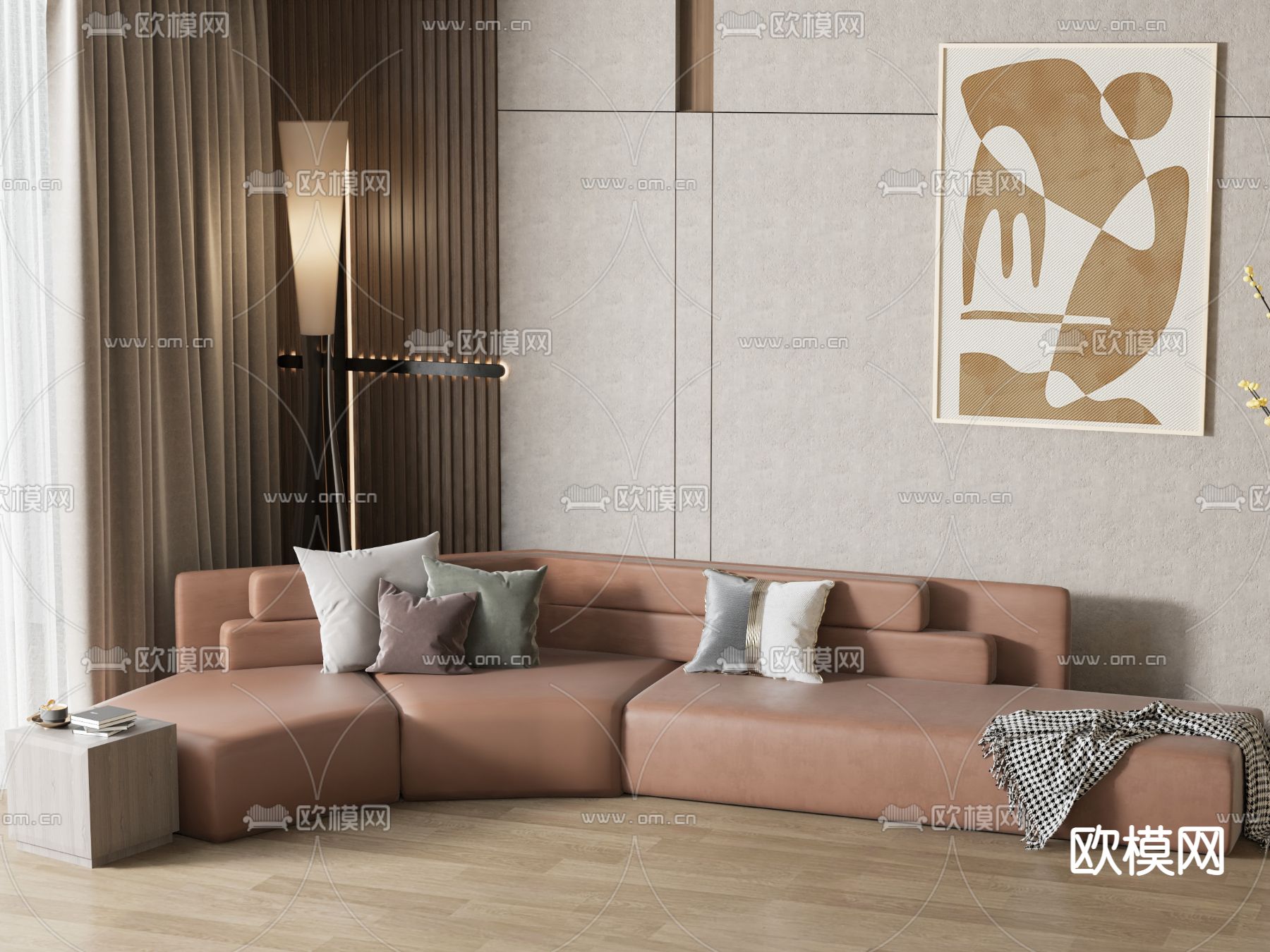 转角沙发 软体沙发3d模型下载