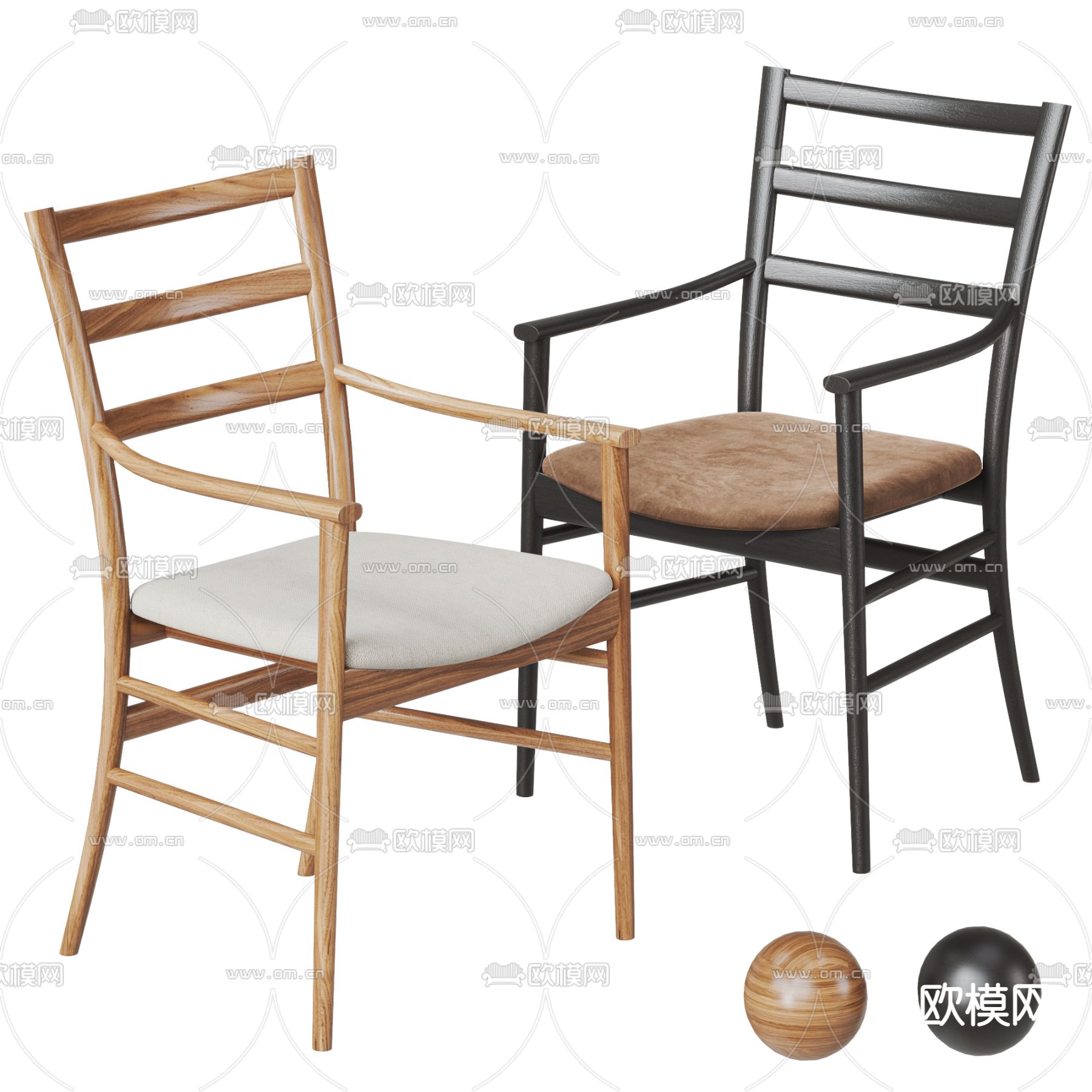 北欧单椅3d模型下载