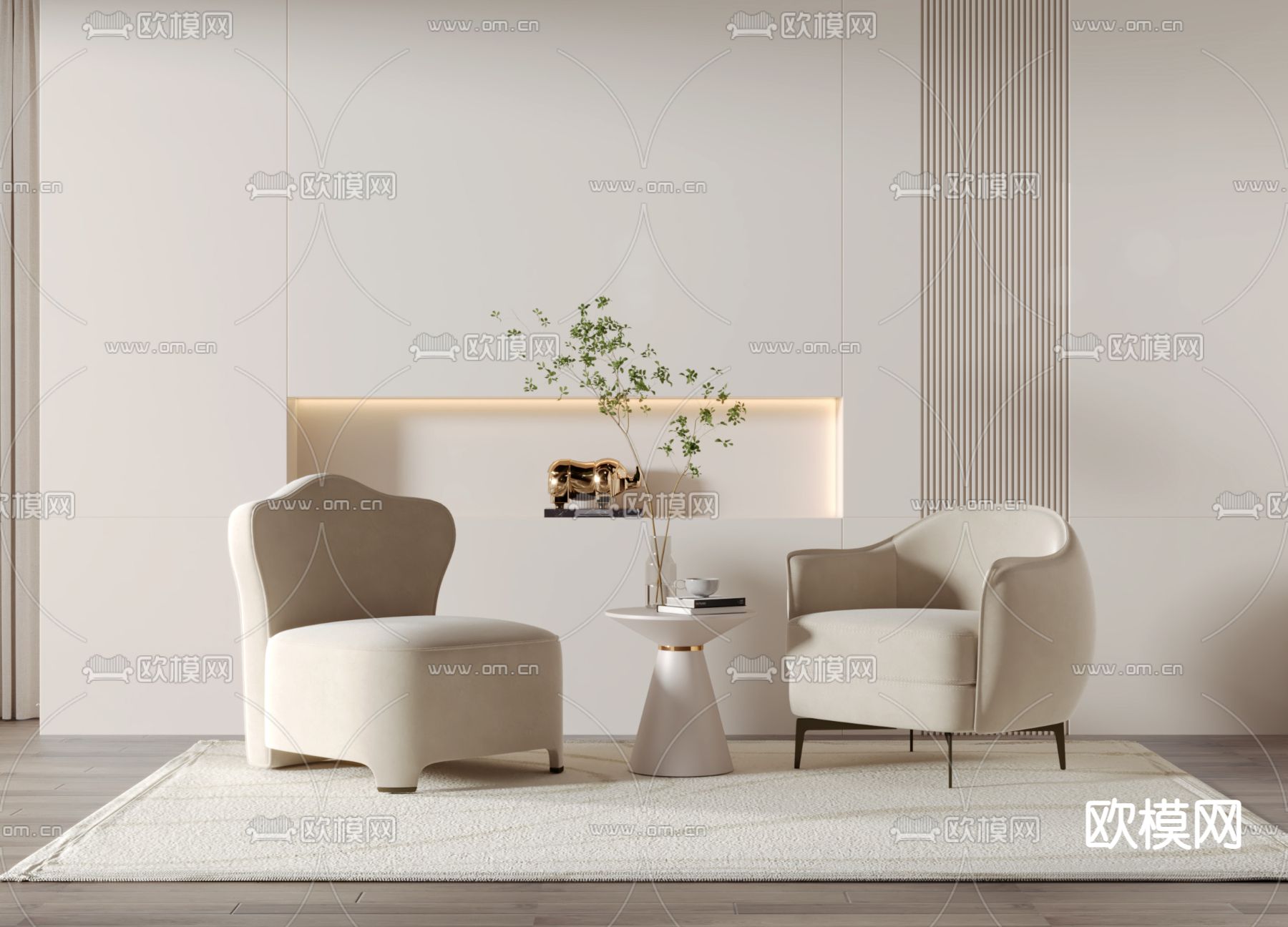 单人沙发3d模型下载