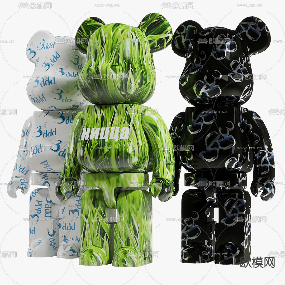 KAWS雕塑 暴力熊3d模型下载（渲染图1）