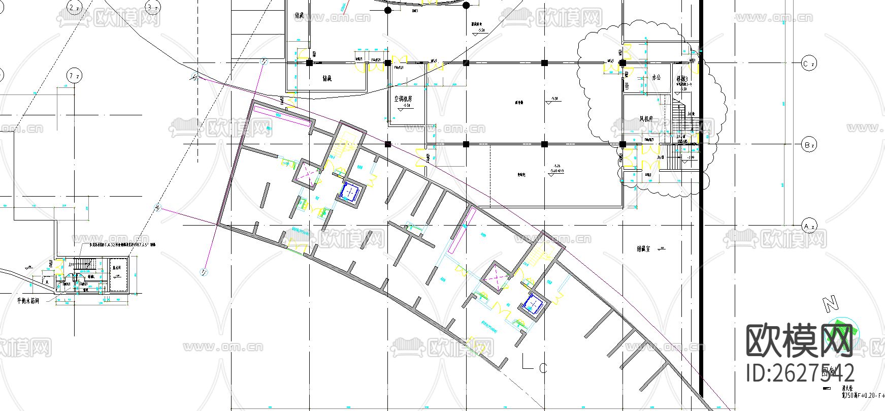 中央公寓CAD施工图下载（渲染图2）