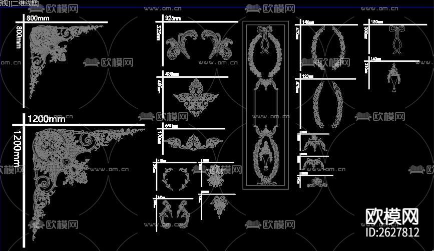法式拼花CAD图库下载（渲染图8）