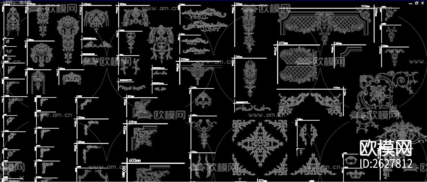 法式拼花CAD图库下载（渲染图9）