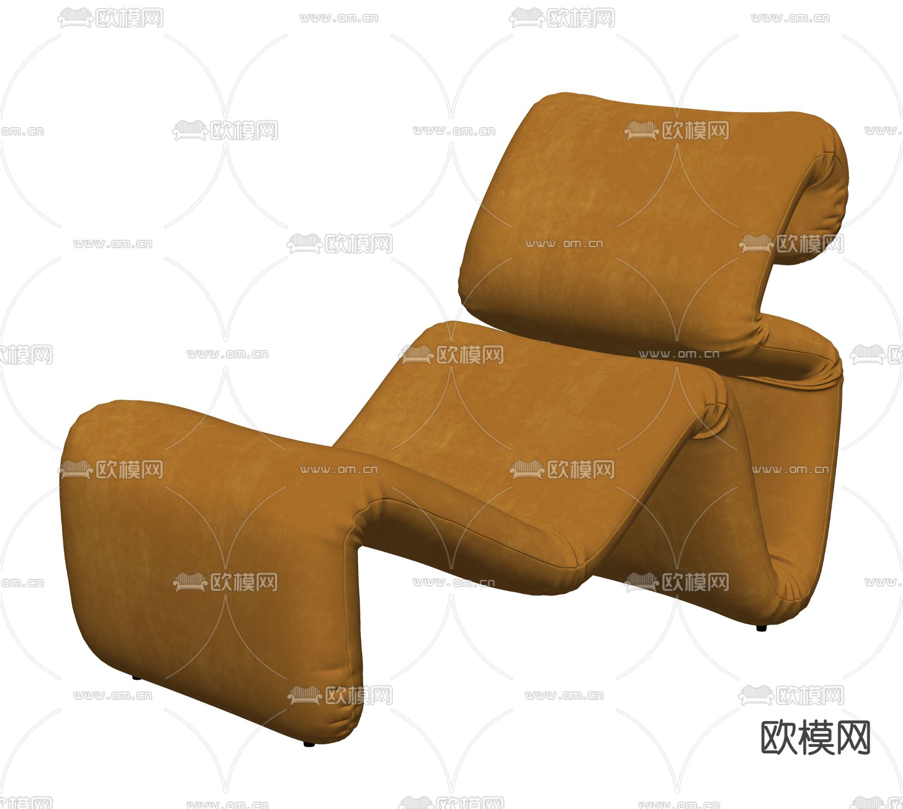 Olivier 休闲椅子 躺椅su模型下载（渲染图2）