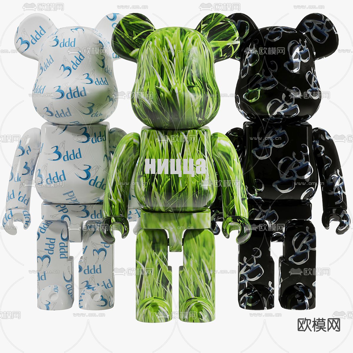 KAWS雕塑 暴力熊3d模型下载（渲染图3）