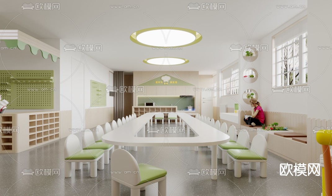 幼儿园 培训机构3d模型下载_ID14075200_3dmax免费模型-欧模网