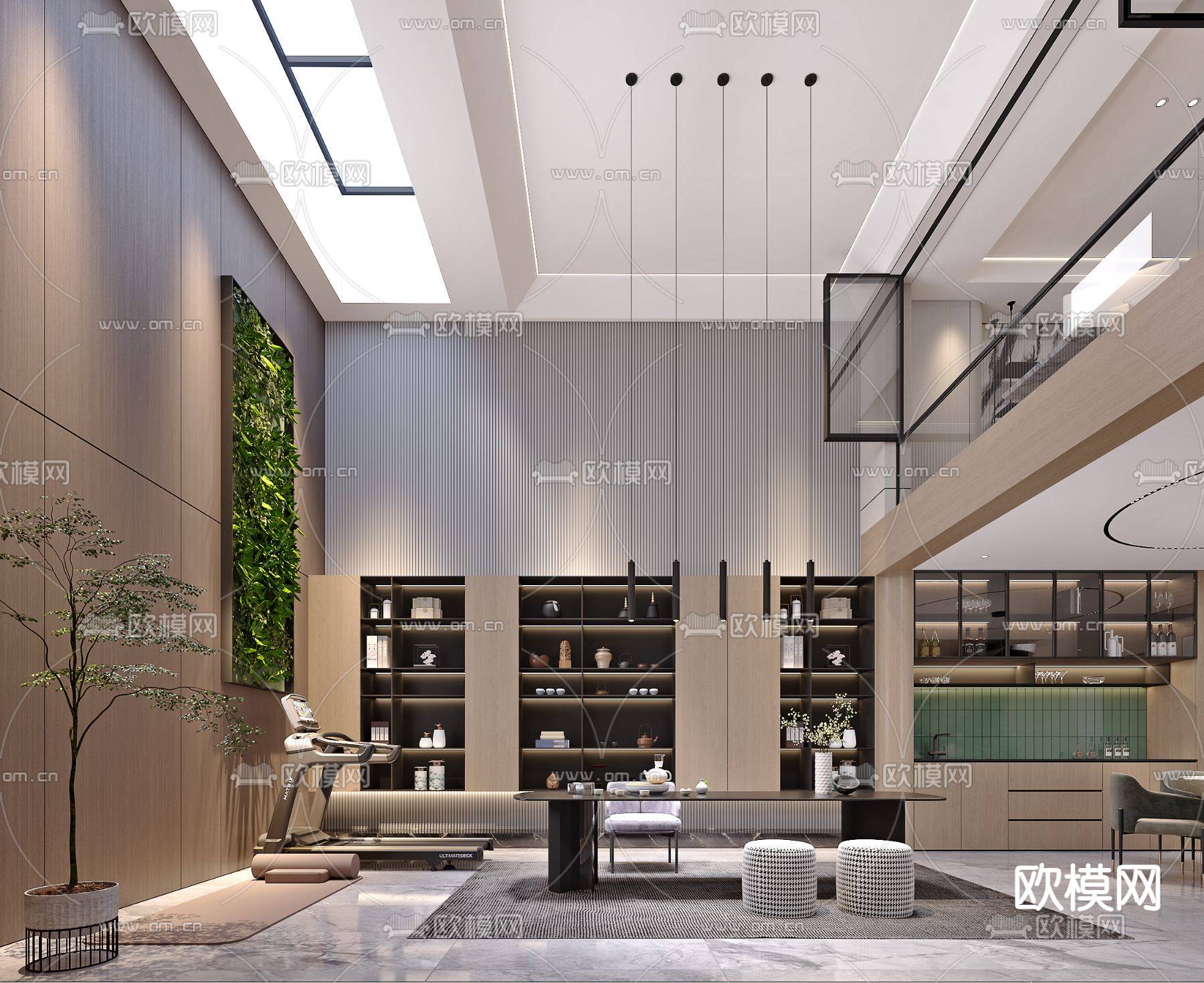北欧茶室3d模型下载（渲染图1）