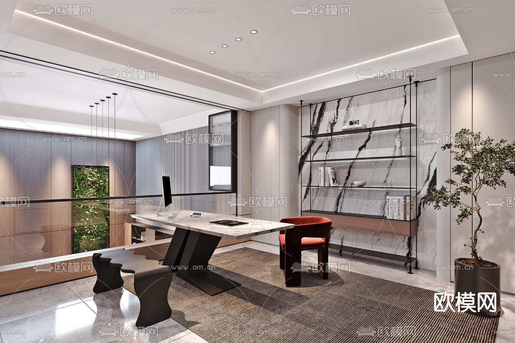 北欧茶室3d模型下载（渲染图2）