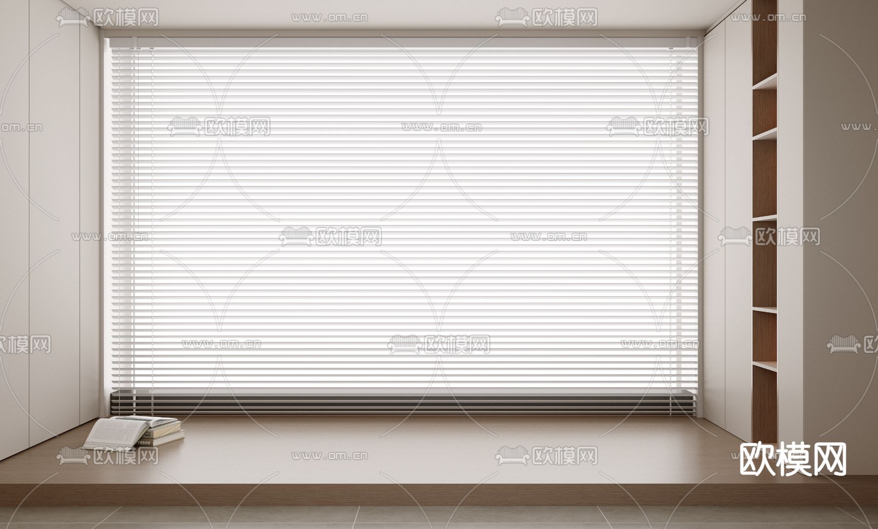 窗帘 梦幻帘 百叶帘su模型下载（渲染图1）