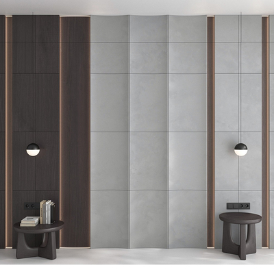 床头背景墙su模型