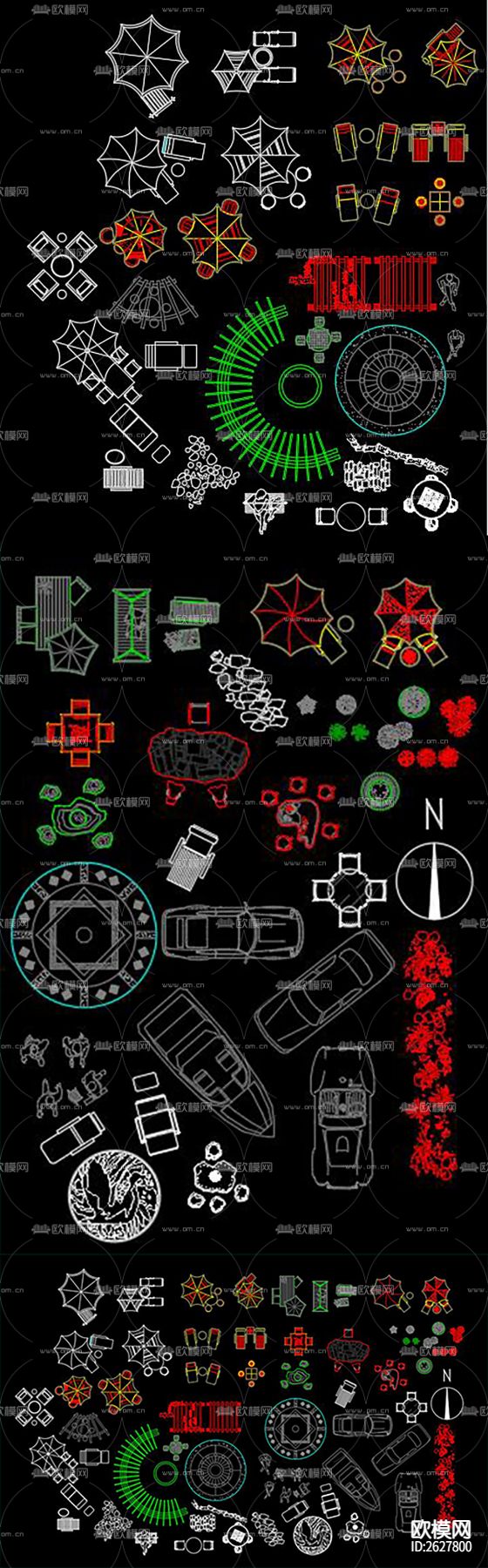 户外小品CAD图库下载（渲染图3）