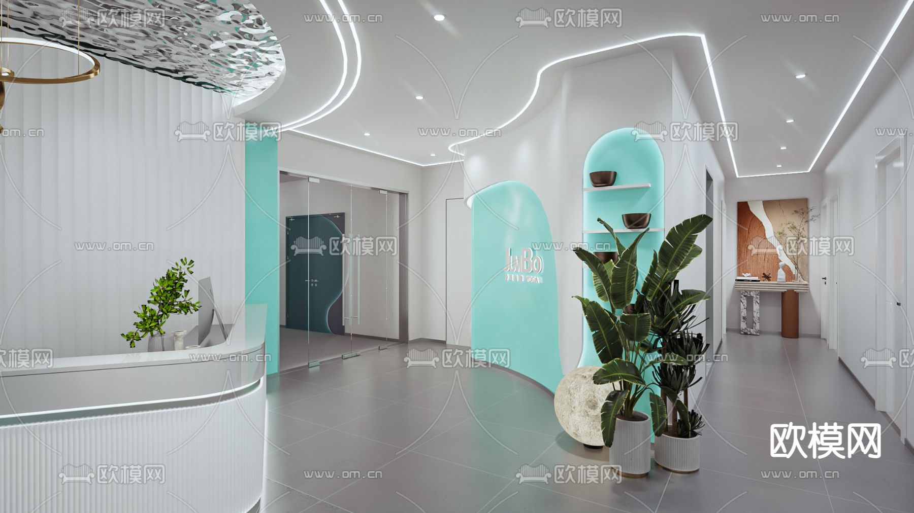 瑜伽室 健身房3d模型下载（渲染图4）