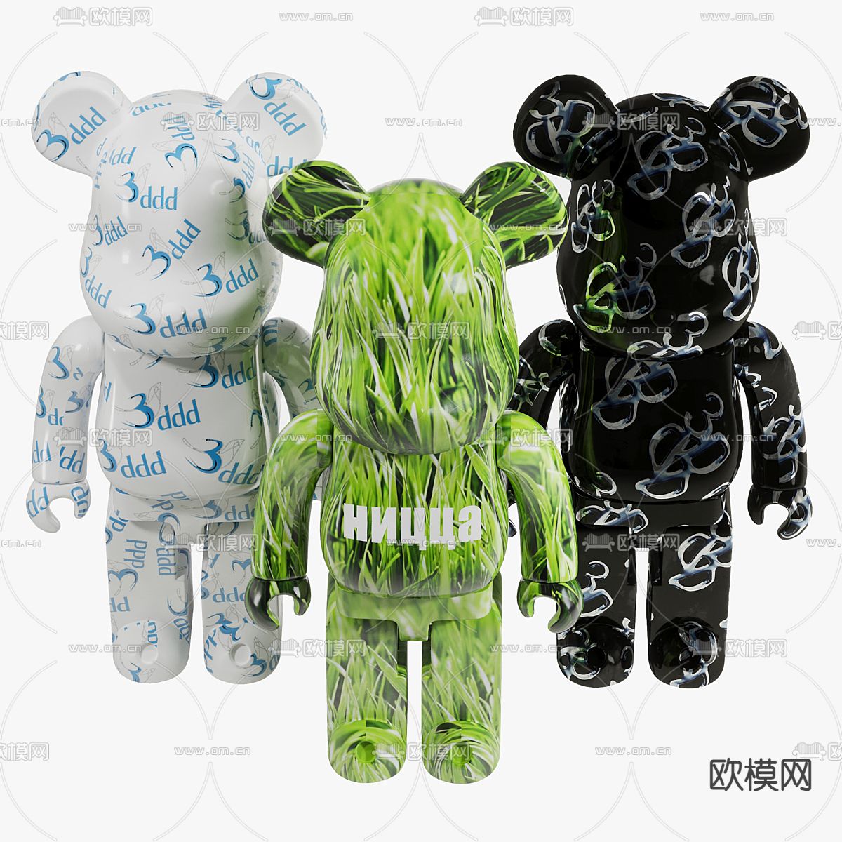 KAWS雕塑 暴力熊3d模型下载（渲染图4）